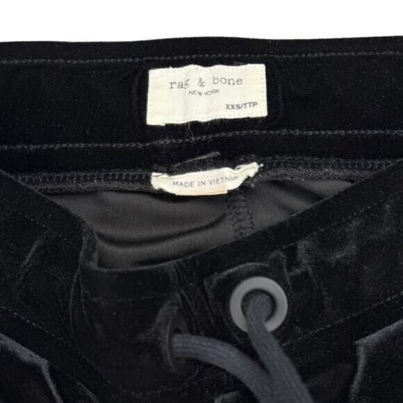 RAG & BONE Velvet Sweatpants Track Pant Black Sz XXS Black - Picture 7 of 8